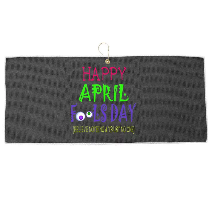 Happy April Fool's Day Quote - April 1st Large Microfiber Waffle Golf Towel