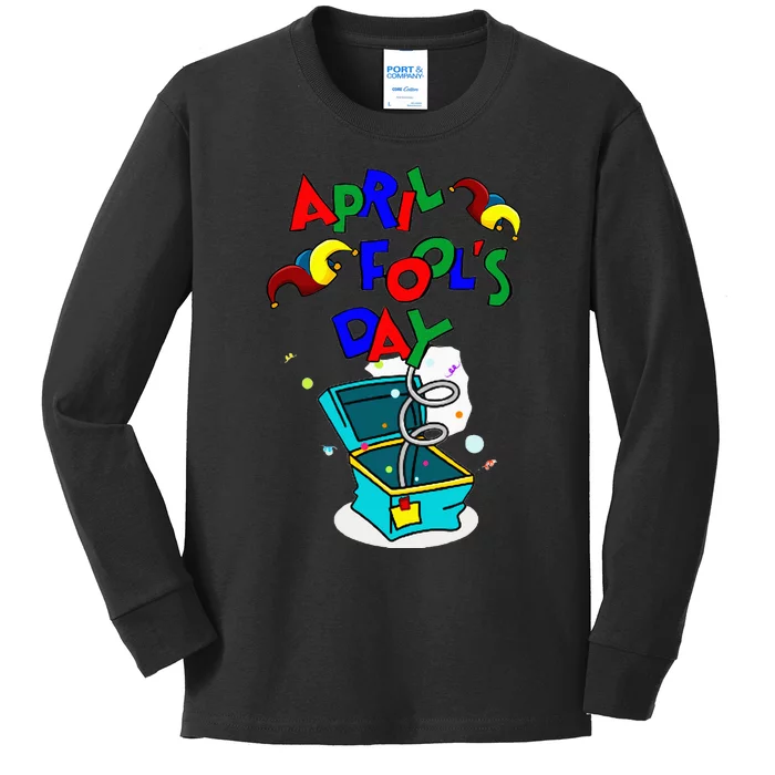 Happy April Fool's Day Quote - April 1st Kids Long Sleeve Shirt