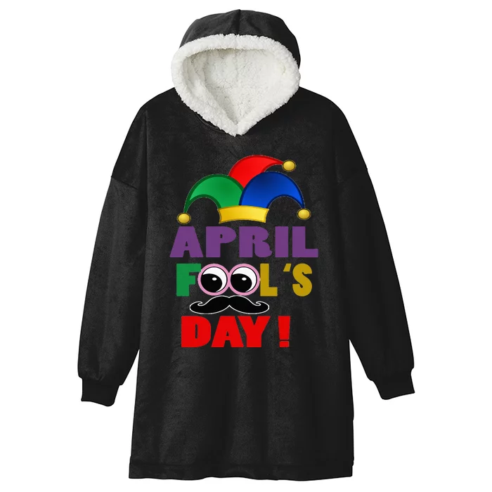 Happy April Fool's Day April Fools Day Joke Funny 1st Hooded Wearable Blanket