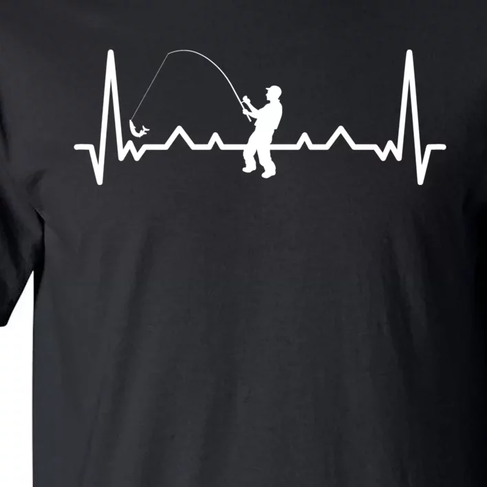 Heartbeat Angler Fishing Tall T-Shirt