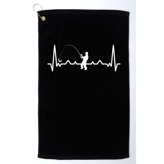 Heartbeat Angler Fishing Platinum Collection Golf Towel