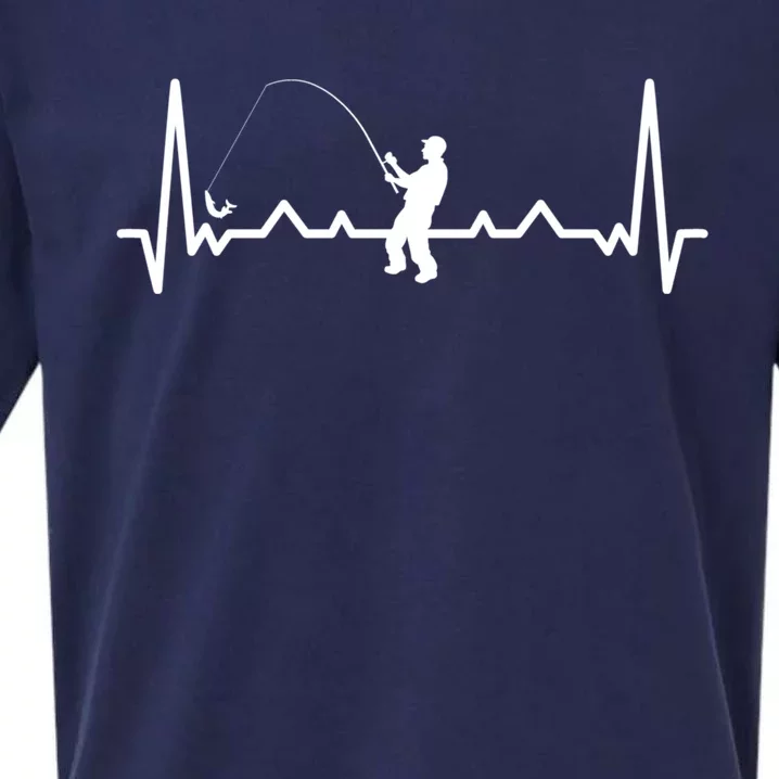 Heartbeat Angler Fishing Sueded Cloud Jersey T-Shirt