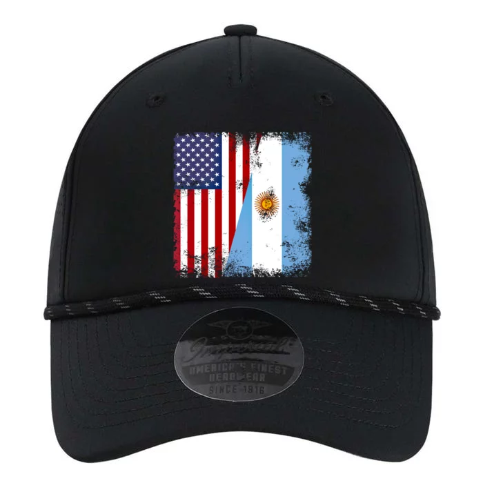 Half Argentinian Flag Vintage Argentina Usa Gift Performance The Dyno Cap