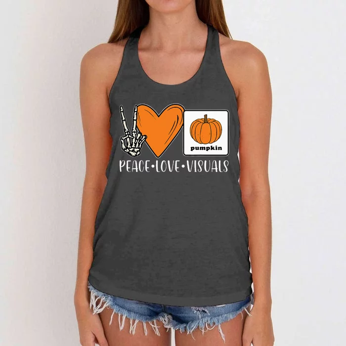 Halloween AAC Fall Device for Speech Therapy Group Women's Knotted Racerback Tank