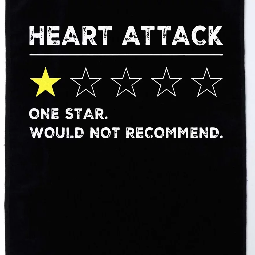 Heart Attack Funny Get Well Soon Gag Recovery Platinum Collection Golf Towel