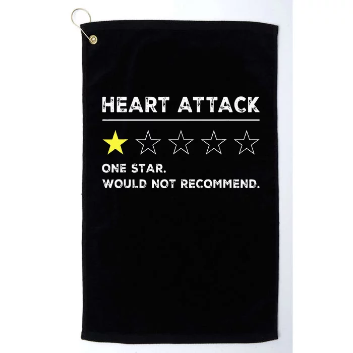 Heart Attack Funny Get Well Soon Gag Recovery Platinum Collection Golf Towel