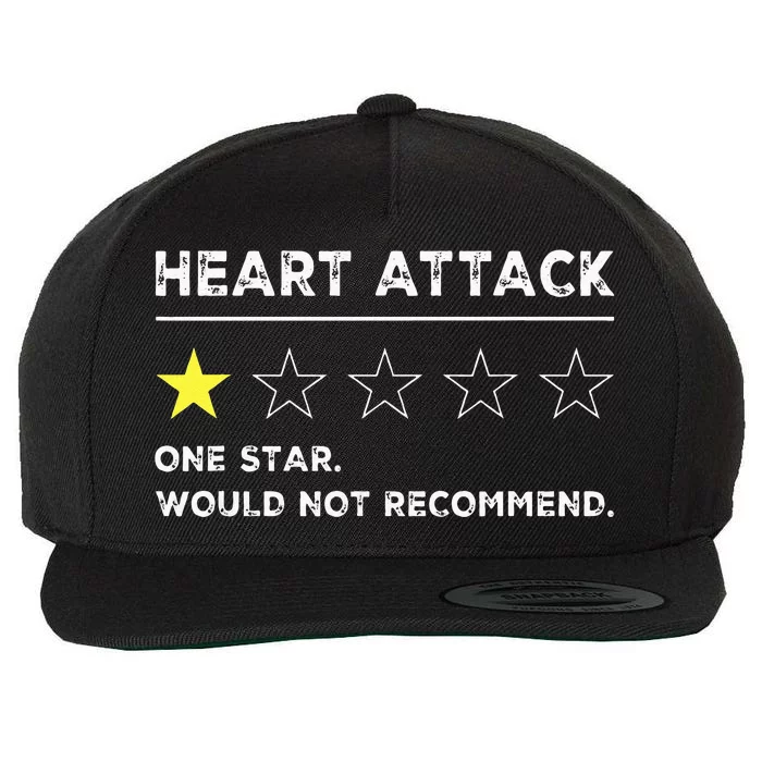 Heart Attack Funny Get Well Soon Gag Recovery Wool Snapback Cap