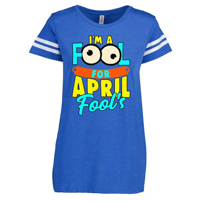 Hilarious April Fool's Day Prankster Joke Vintage Look Enza Ladies Jersey Football T-Shirt