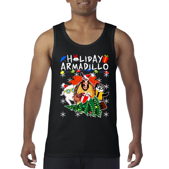 Holiday Armadillo Funny Matching Team Matching Group Tank Top