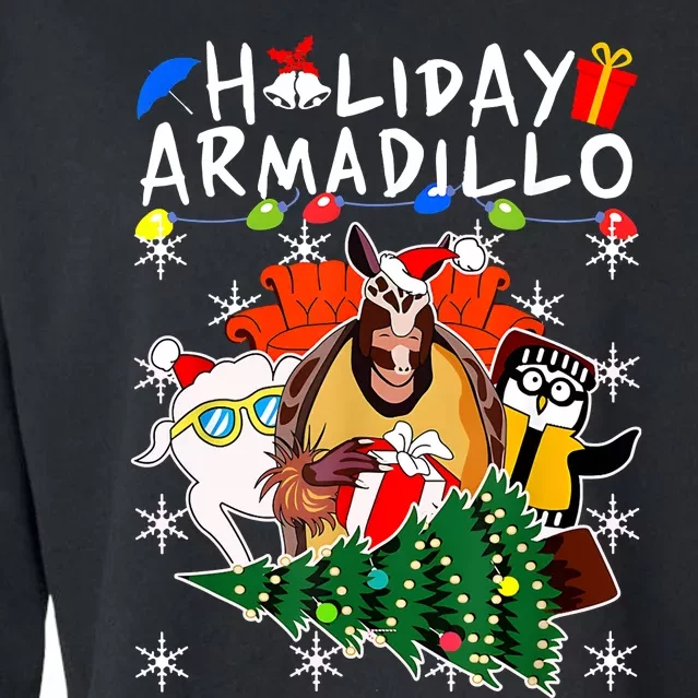 Holiday Armadillo Funny Matching Team Matching Group Cropped Pullover Crew