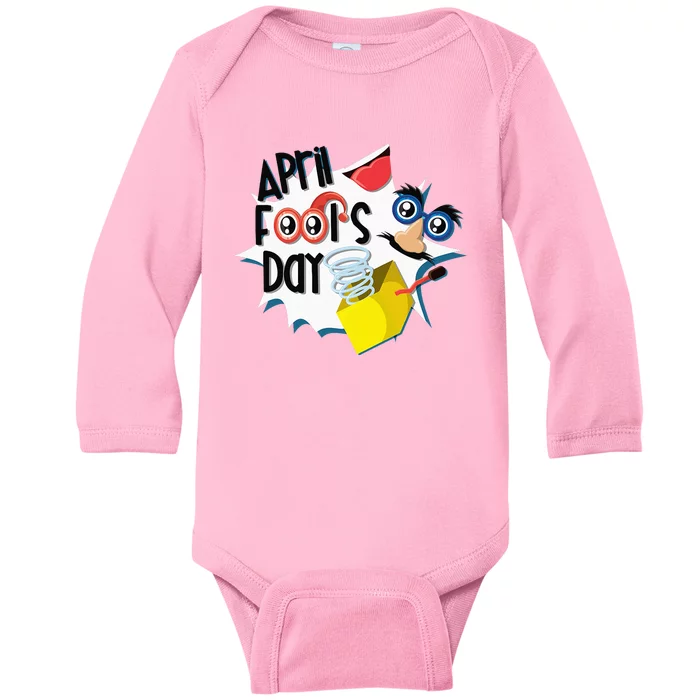 Happy April Fool's Day April Fools Baby Long Sleeve Bodysuit