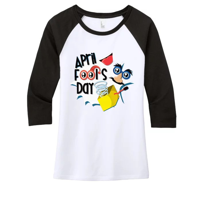 Happy April Fool's Day April Fools Women's Tri-Blend 3/4-Sleeve Raglan Shirt