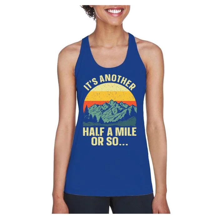 Hiking Art For Camping Backpacking Mountain Hiker Women's Racerback Tank