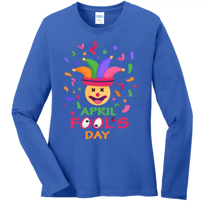 Happy April Fool's Day Funny Party Costume Adults Gift Ladies Long Sleeve Shirt