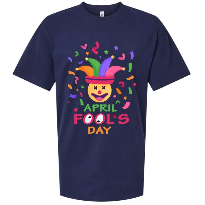 Happy April Fool's Day Funny Party Costume Adults Gift Sueded Cloud Jersey T-Shirt