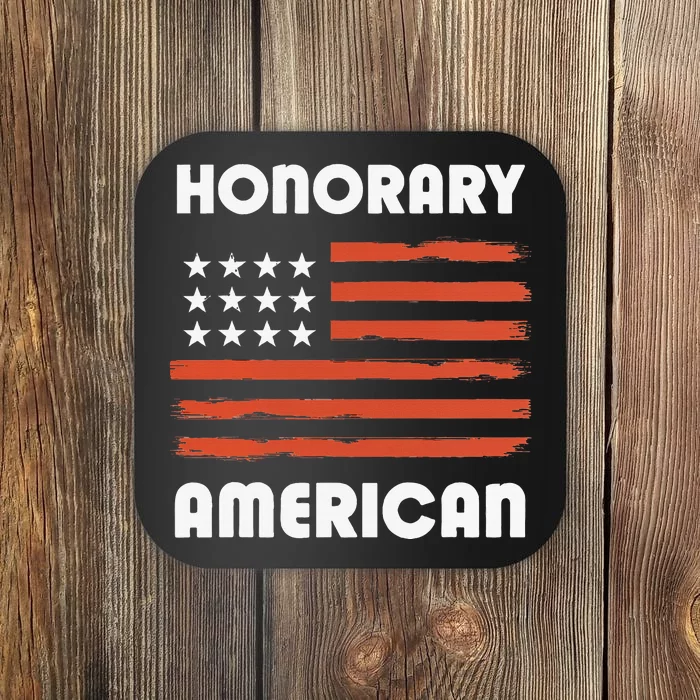 Honorary American Flag Patriotic Exchange Student Honorary Coaster