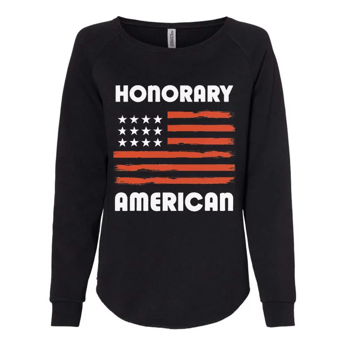 Honorary American Flag Patriotic Exchange Student Honorary Womens California Wash Sweatshirt