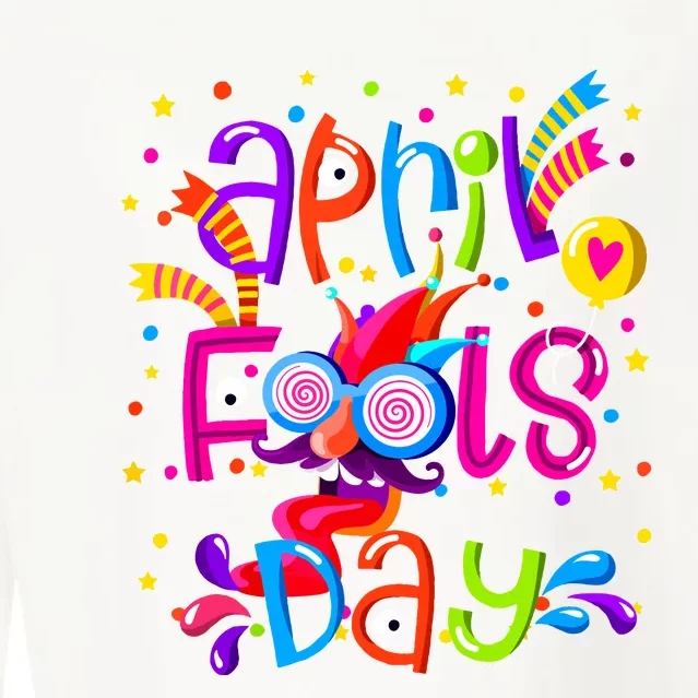 Happy April Fools Day 1st April Fools Day 2024 Joke Funny Cropped Pullover Crew