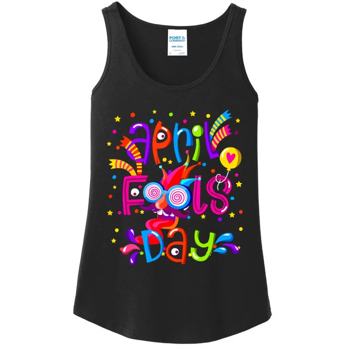 Happy April Fools Day 1st April Fools Day Joke Funny Ladies Essential Tank