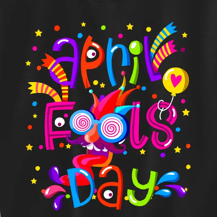 Happy April Fools Day 1st April Fools Day Joke Funny Kids Sweatshirt