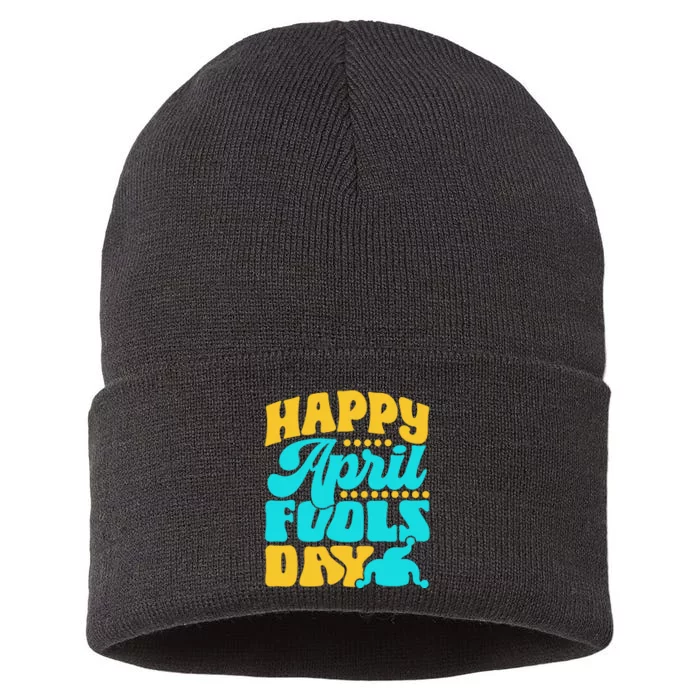 Happy April Fools Day Sarcastic Joke Sayings Humor Sustainable Knit Beanie