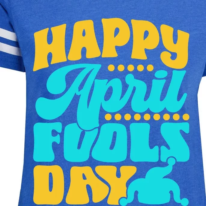 Happy April Fools Day Sarcastic Joke Sayings Humor Enza Ladies Jersey Football T-Shirt