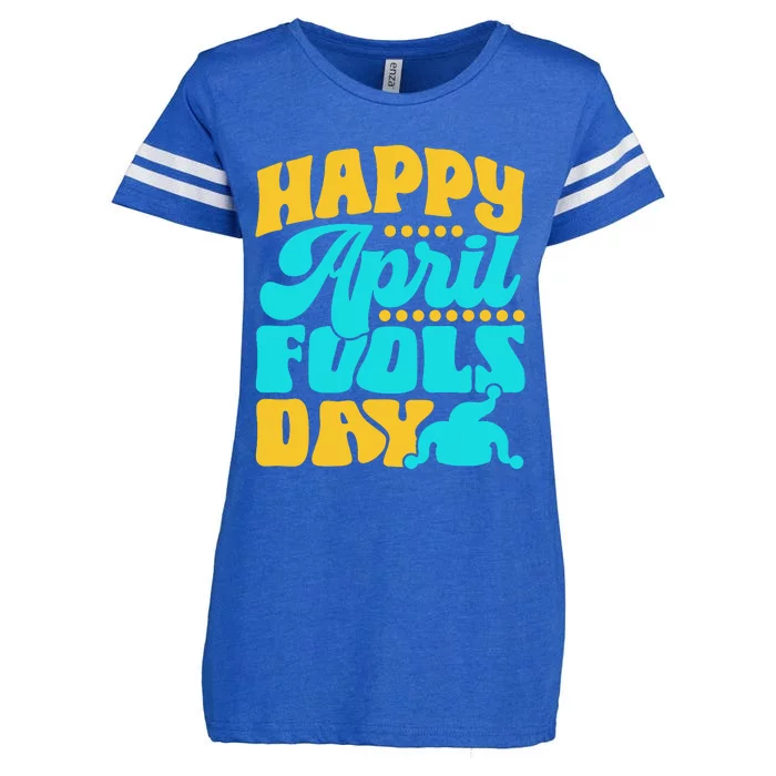 Happy April Fools Day Sarcastic Joke Sayings Humor Enza Ladies Jersey Football T-Shirt