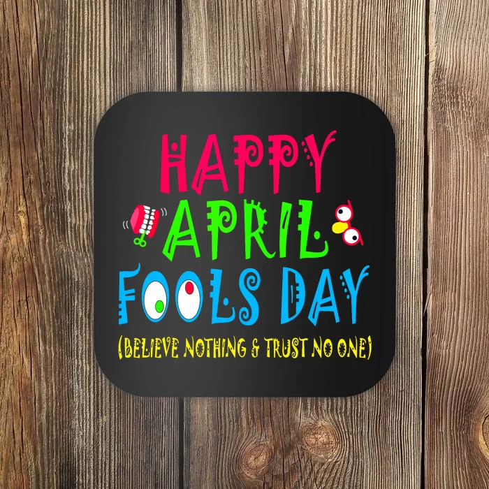 Happy April Fools Day April 1st Joke Pranks Funny Coaster