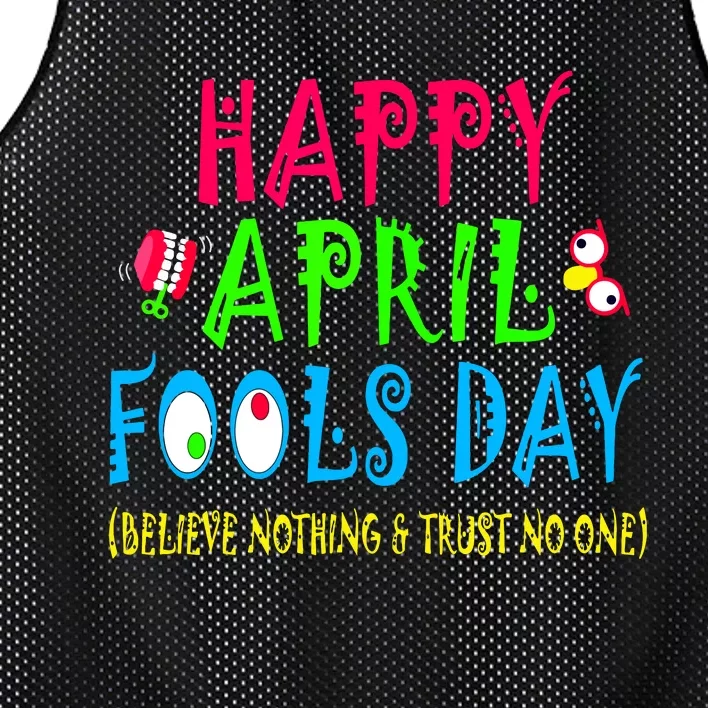 Happy April Fools Day April 1st Joke Pranks Funny Mesh Reversible Basketball Jersey Tank