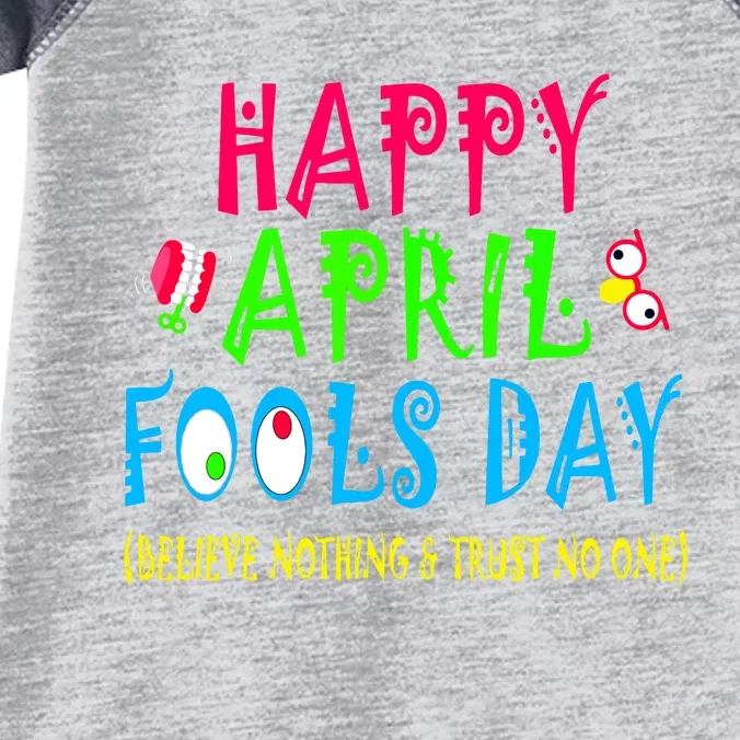 Happy April Fools Day April 1st Joke Pranks Funny Infant Baby Jersey Bodysuit