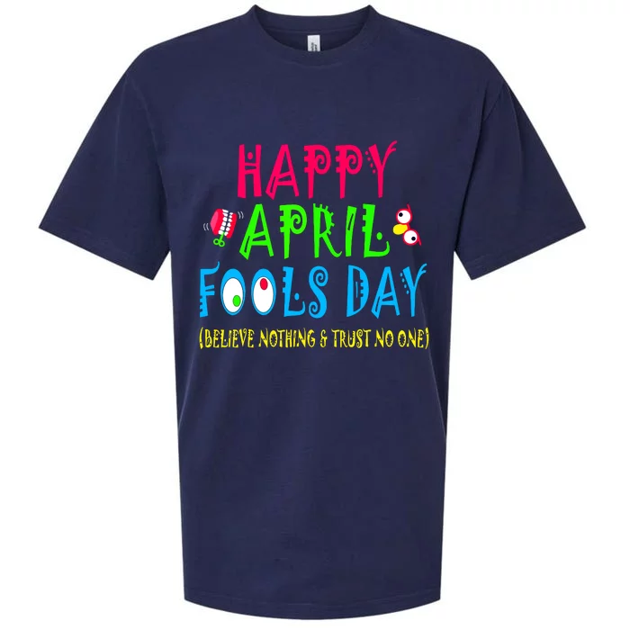 Happy April Fools Day April 1st Joke Pranks Funny Sueded Cloud Jersey T-Shirt