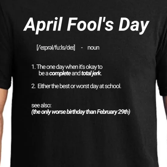 Hilarious April Fool's Day Dictionary Definition Gift Pajama Set