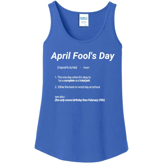 Hilarious April Fool's Day Dictionary Definition Gift Ladies Essential Tank