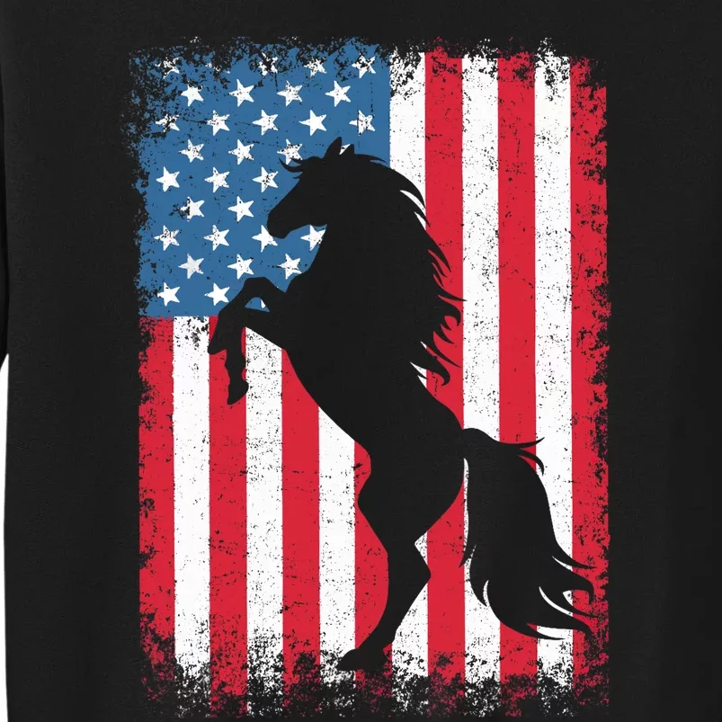 Horse American Flag USA 4th of July Boy Girl Sweatshirt