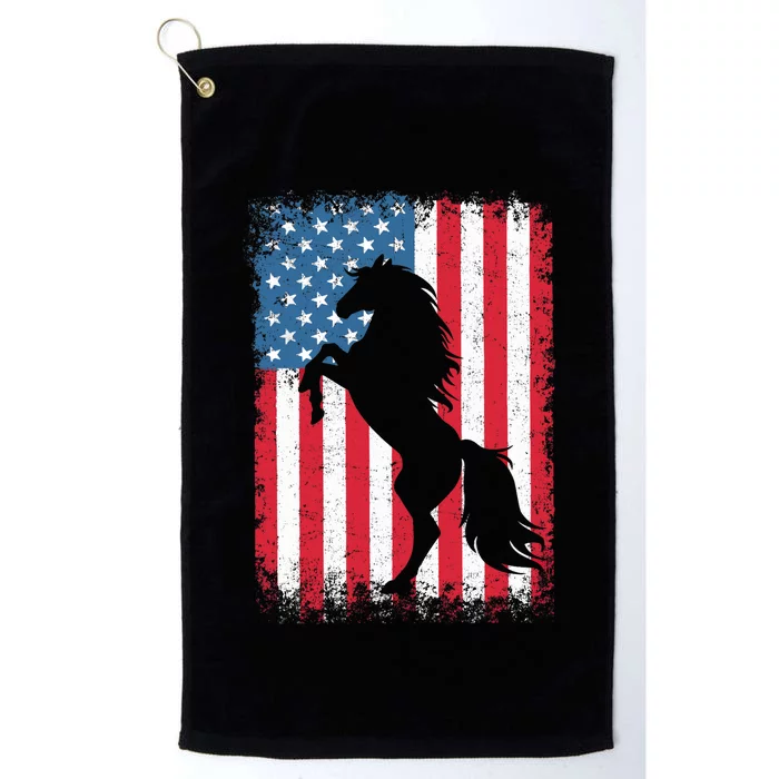 Horse American Flag USA 4th of July Boy Girl Platinum Collection Golf Towel