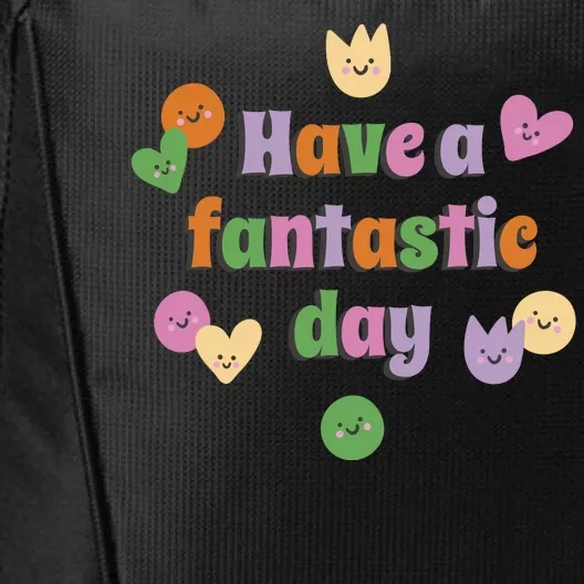 Have A Fantastic Day Smiley City Backpack