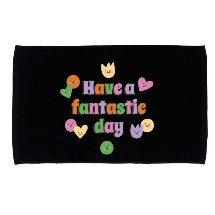 Have A Fantastic Day Smiley Microfiber Hand Towel