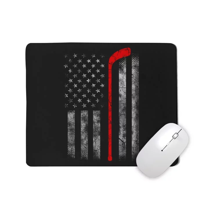 Hockey American Flag Mousepad