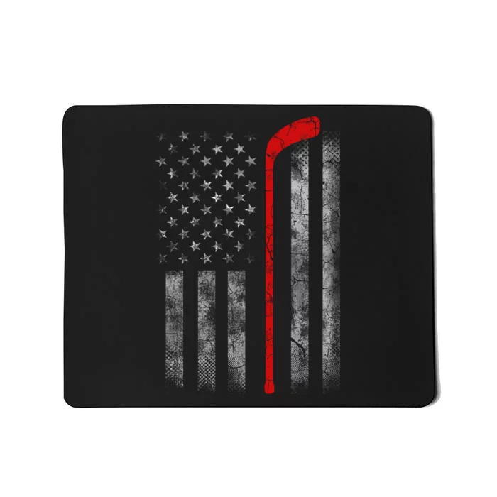 Hockey American Flag Mousepad