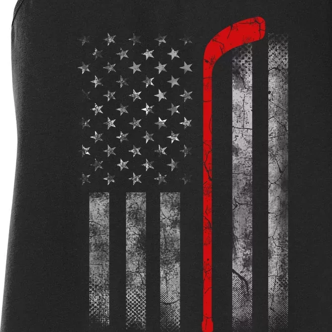 Hockey American Flag Women's Racerback Tank