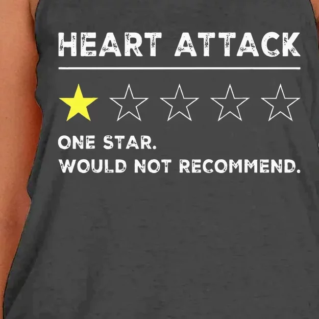 Heart Attack Funny Get Well Soon Gag Recovery Women's Knotted Racerback Tank