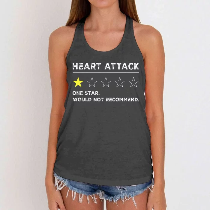 Heart Attack Funny Get Well Soon Gag Recovery Women's Knotted Racerback Tank