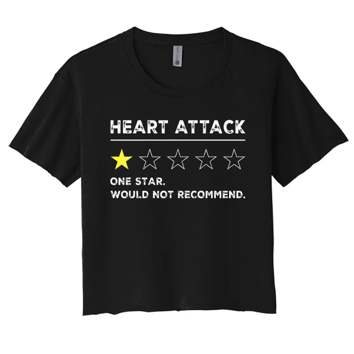 Heart Attack Funny Get Well Soon Gag Recovery Women's Crop Top Tee