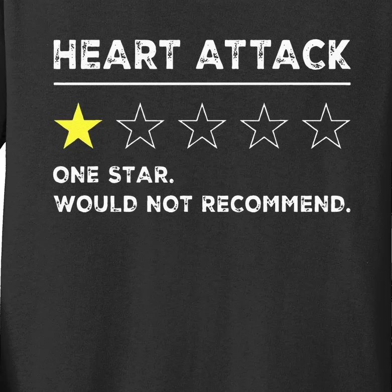 Heart Attack Funny Get Well Soon Gag Recovery Kids Long Sleeve Shirt