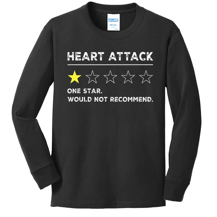 Heart Attack Funny Get Well Soon Gag Recovery Kids Long Sleeve Shirt