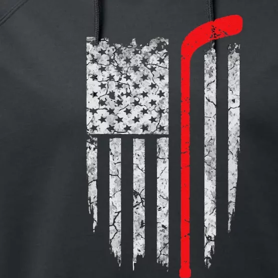 Hockey American Flag Hockey Performance Fleece Hoodie