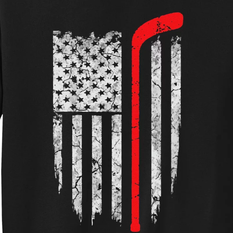 Hockey American Flag Hockey Tall Sweatshirt