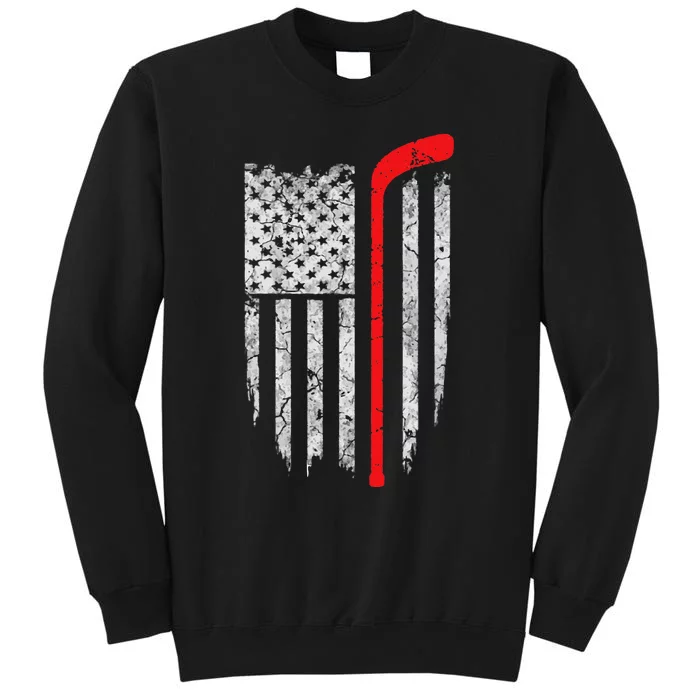 Hockey American Flag Hockey Tall Sweatshirt