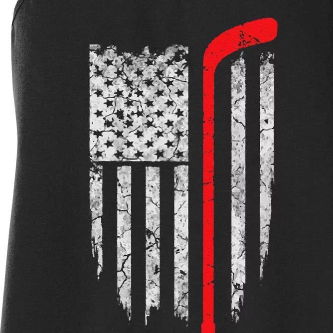 Hockey American Flag Hockey Women's Racerback Tank