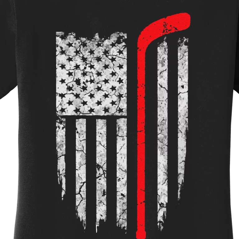 Hockey American Flag Hockey Women's T-Shirt